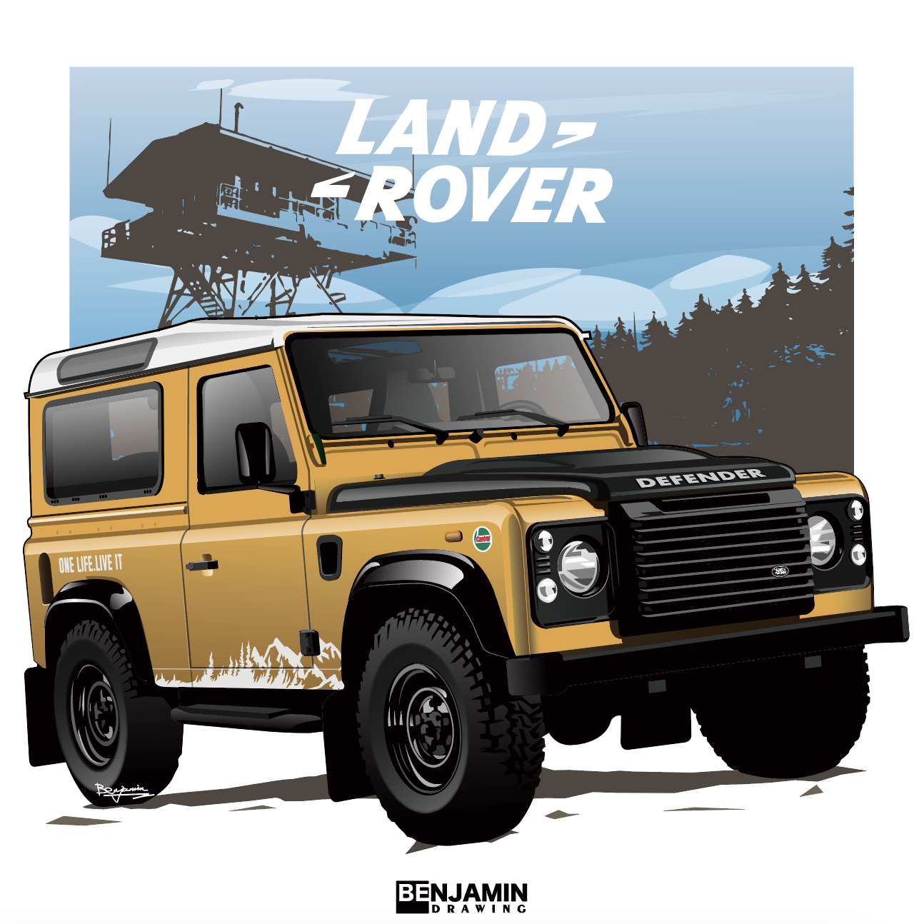 复古路虎卫士 短轴版