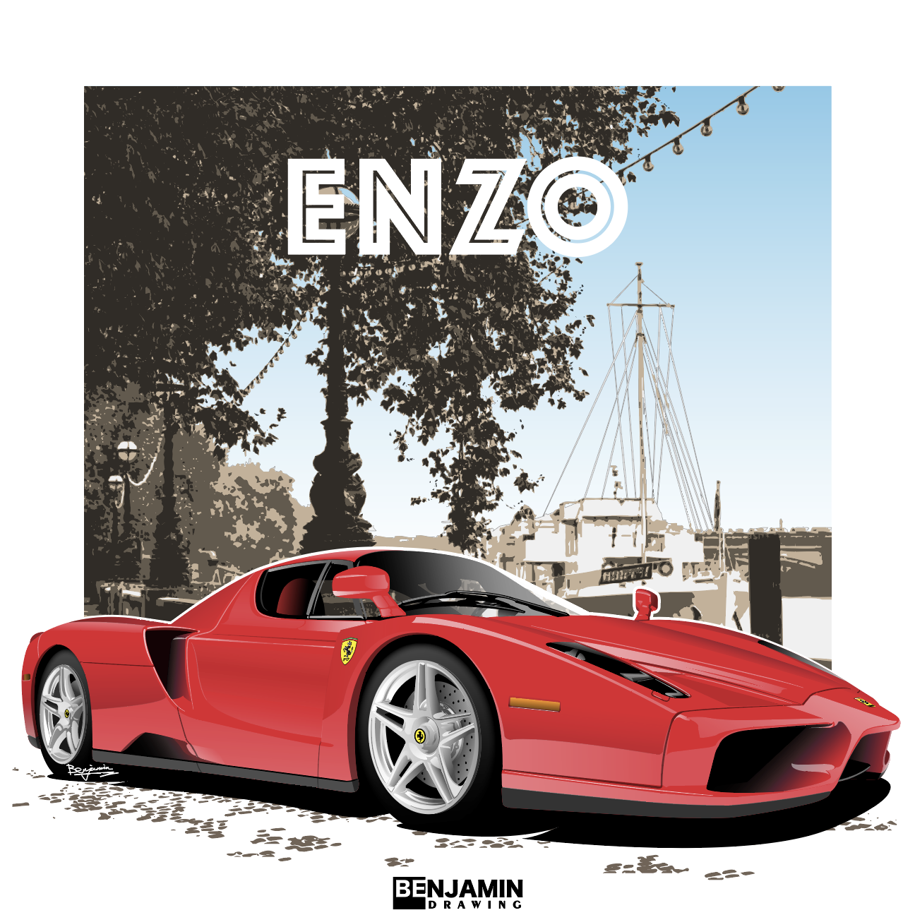 法拉利 恩佐头像同人高清图