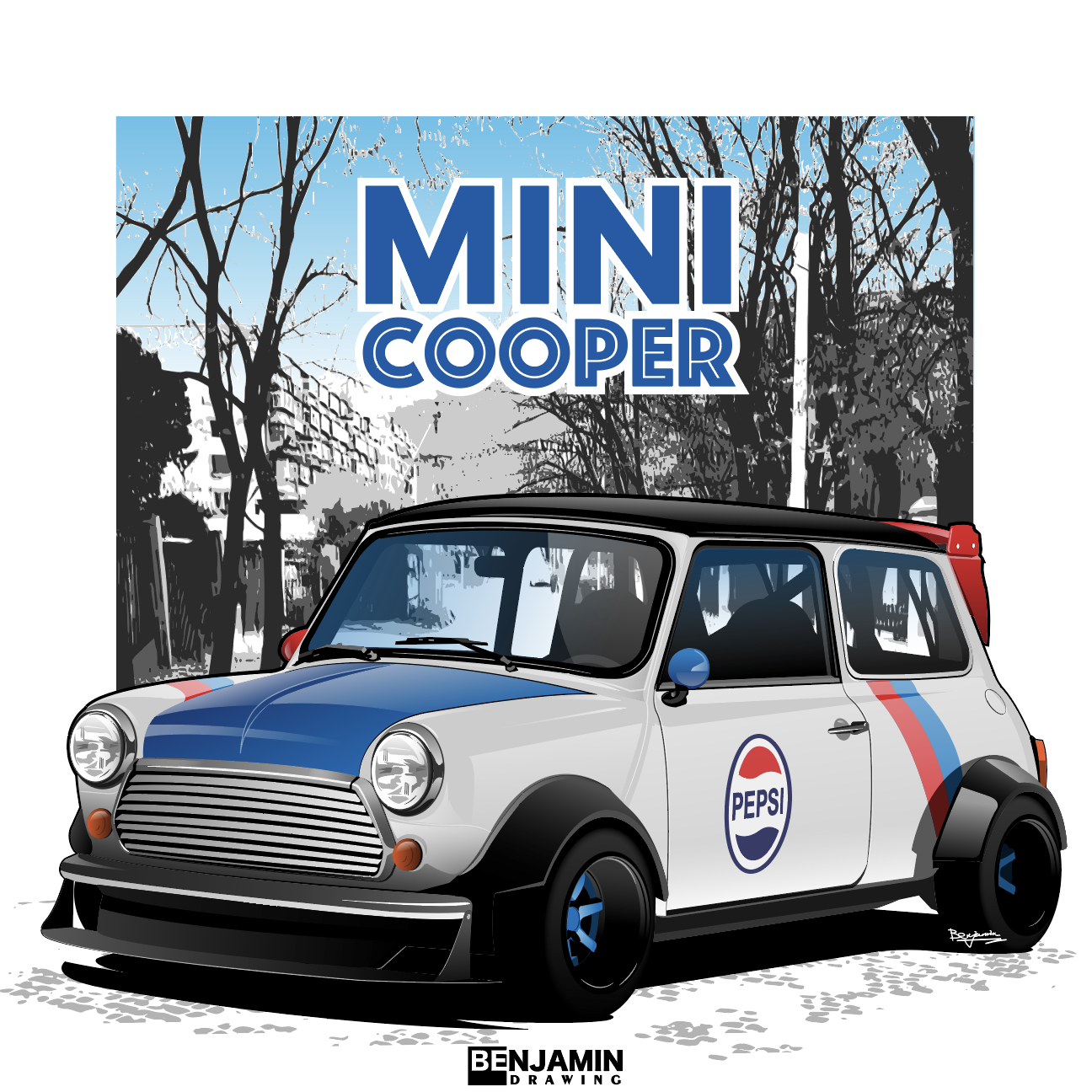 复古 mini cooper