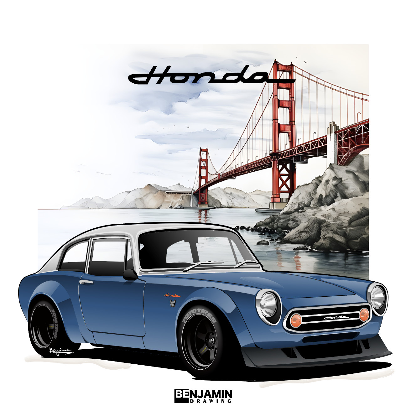 JDM 本田 s800插画图片壁纸