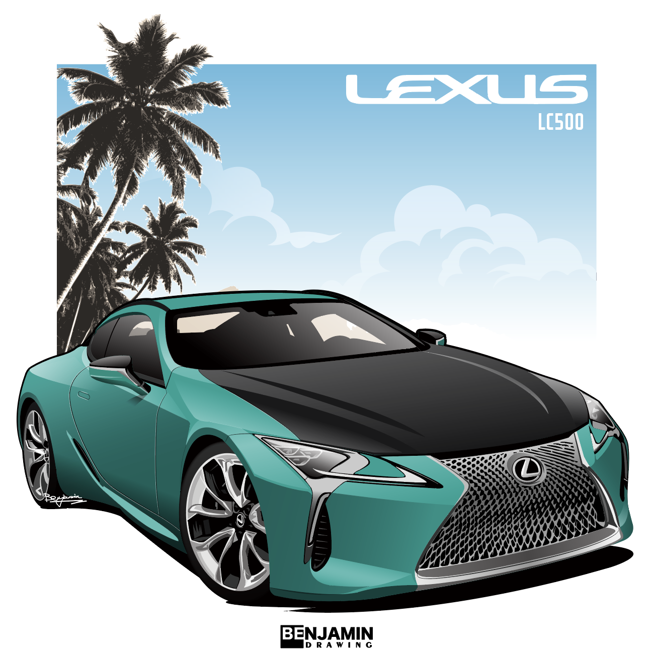 雷克萨斯 凌志 LC500插画图片壁纸