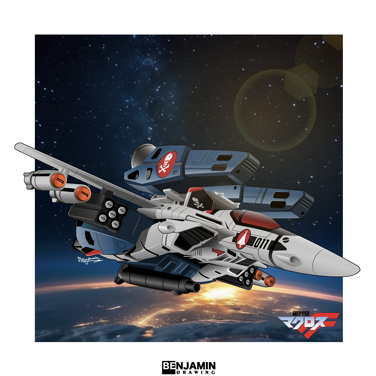 超时空要塞マクロス插画图片壁纸