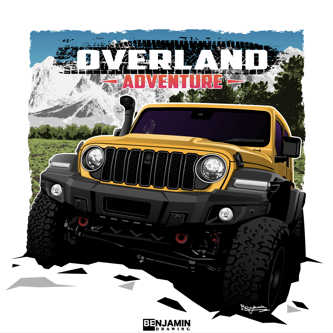 JEEP插画一组-suvjeep