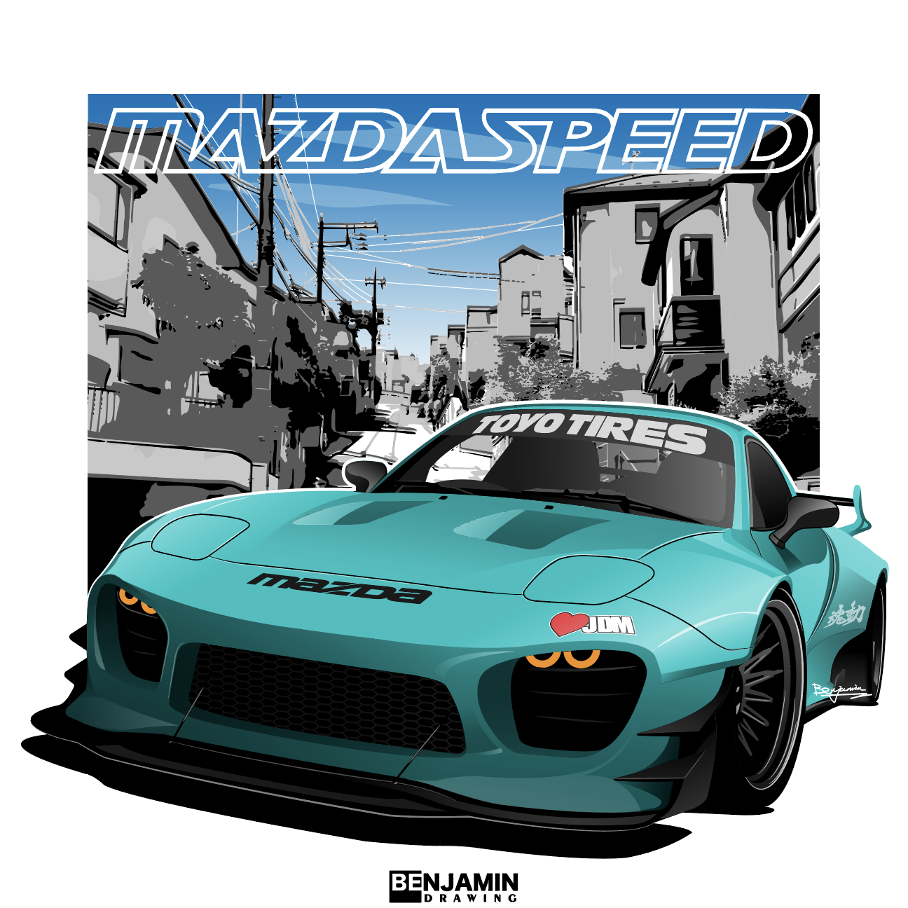 马自达 RX7-跑车赛车