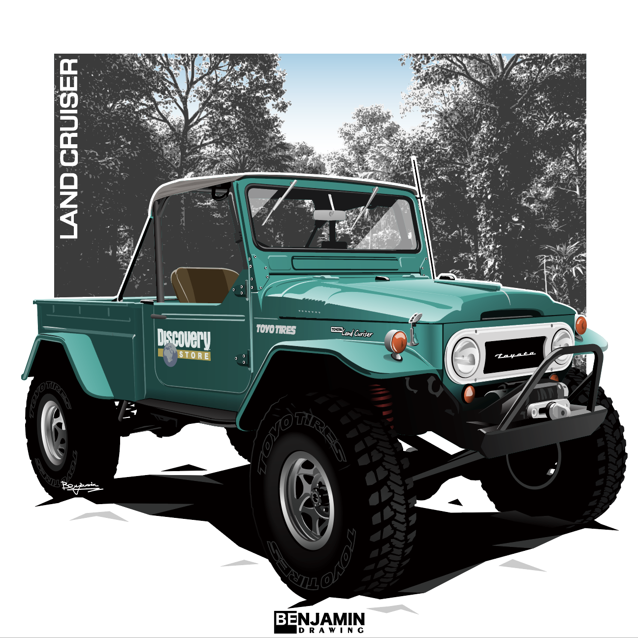 丰田 FJ45 皮卡 兰德酷路泽头像同人高清图