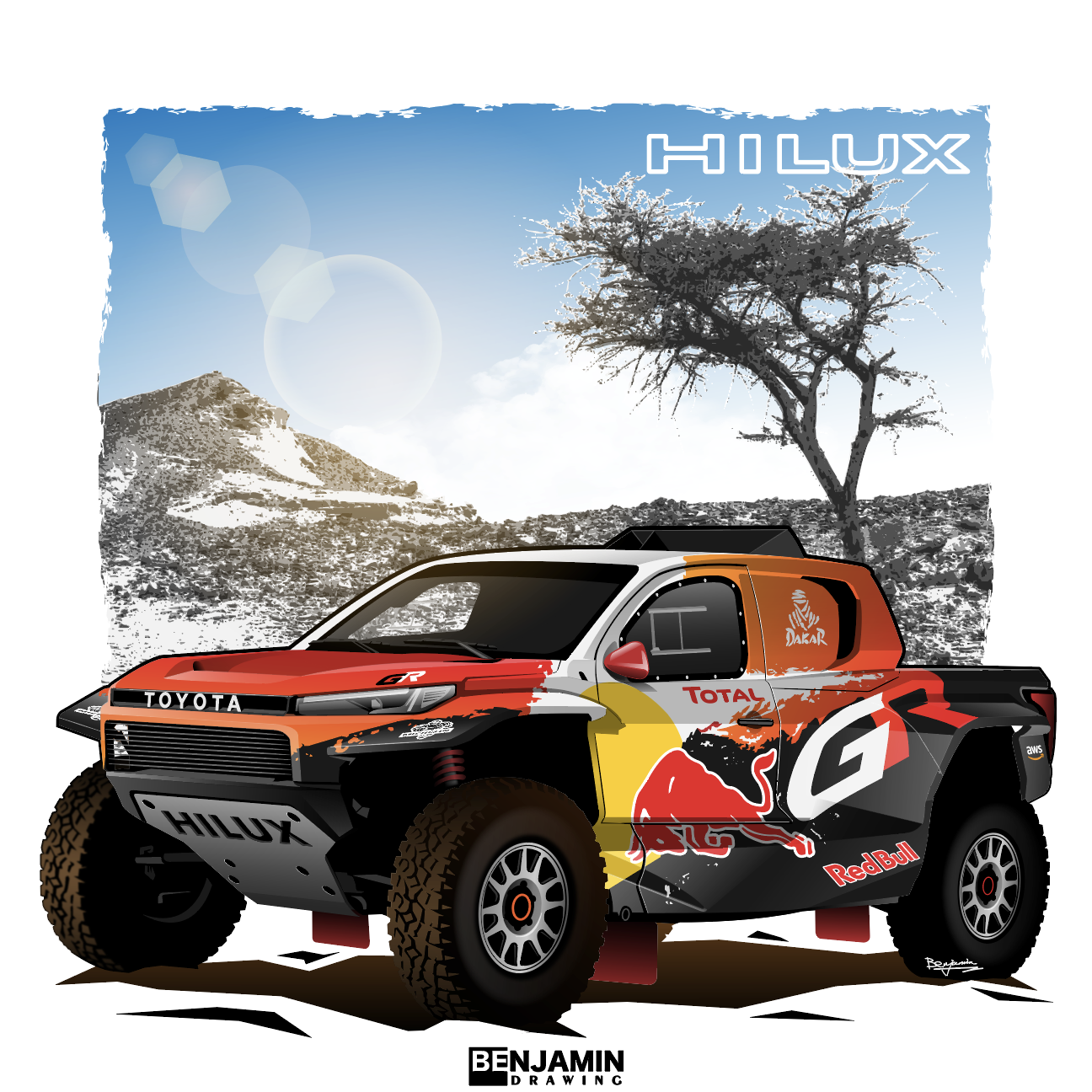 达喀尔 丰田 海拉克斯头像同人高清图