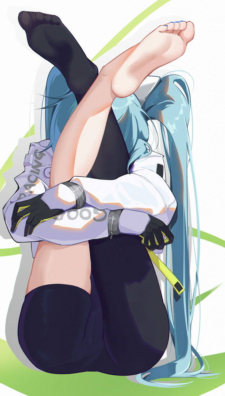 赛车初音插画图片壁纸