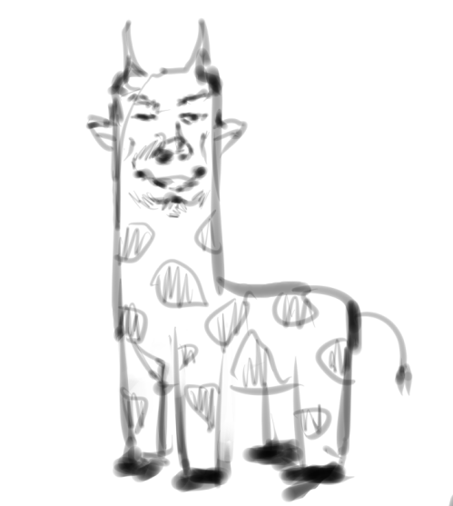 长颈鹿——二次元头像插画图片壁纸