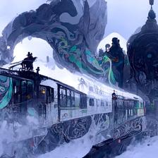 克苏鲁神话，幽灵列车系列（AI）插画图片壁纸