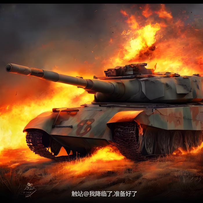 坦克，虎式，二战插画图片壁纸