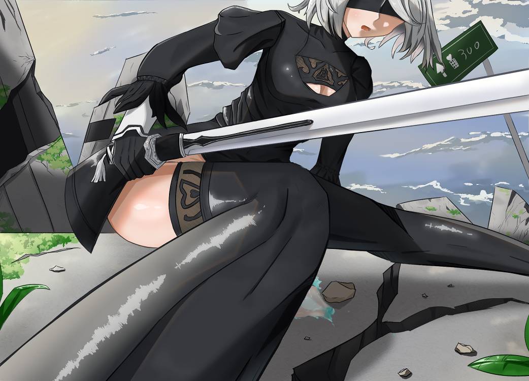 没站稳的二B头像同人高清图