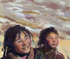 藏族小孩-美女板绘
