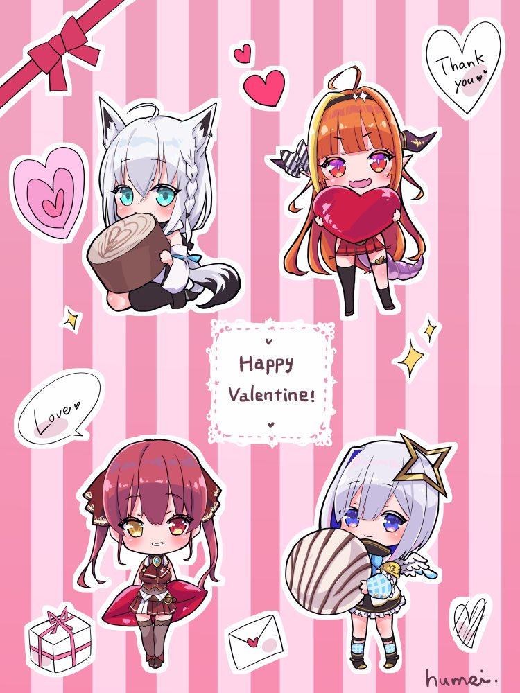 Happy Valentine插画图片壁纸