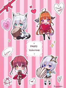 Happy Valentine插画图片壁纸