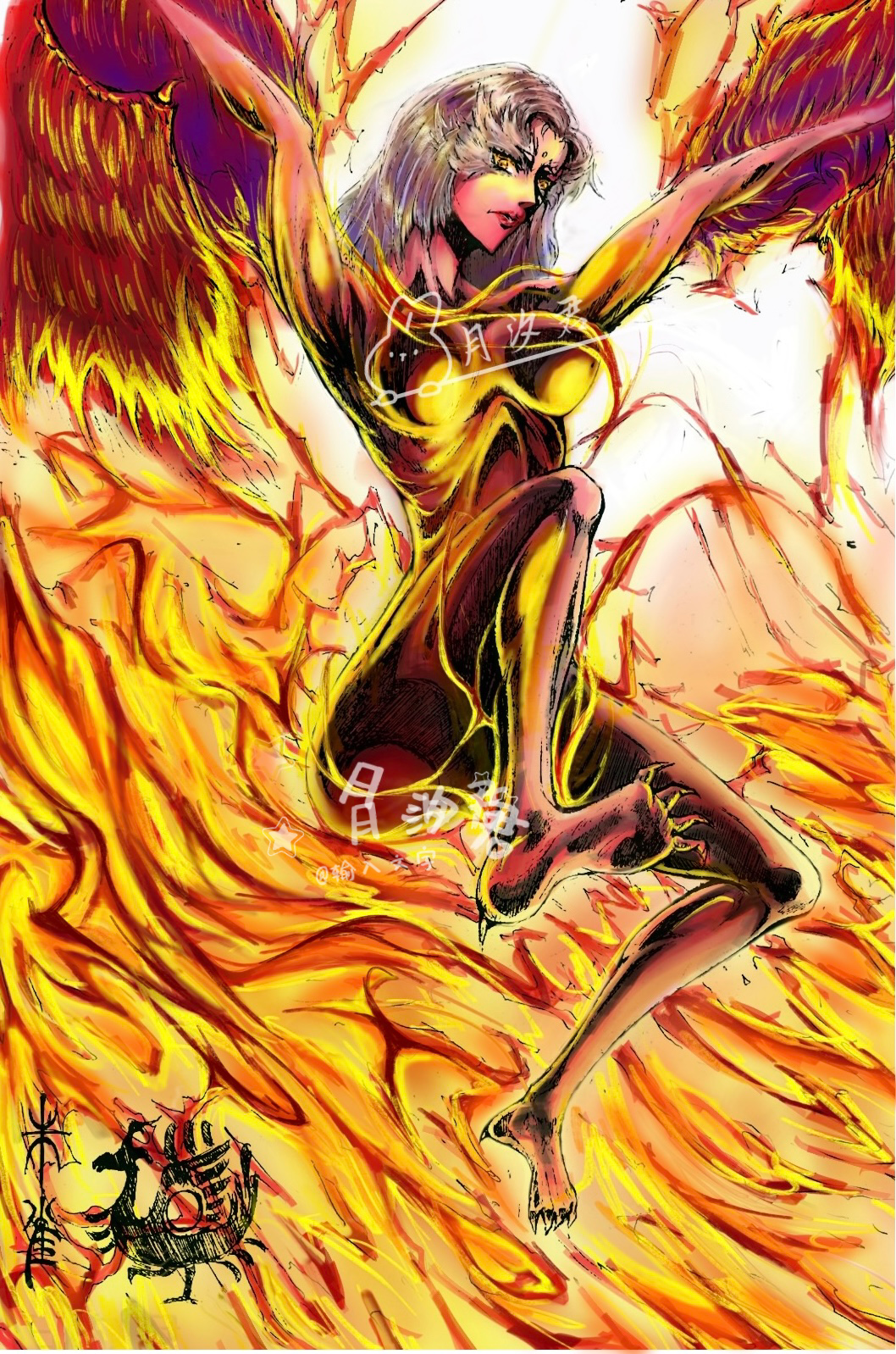 突发奇想-四灵系列插画图片壁纸