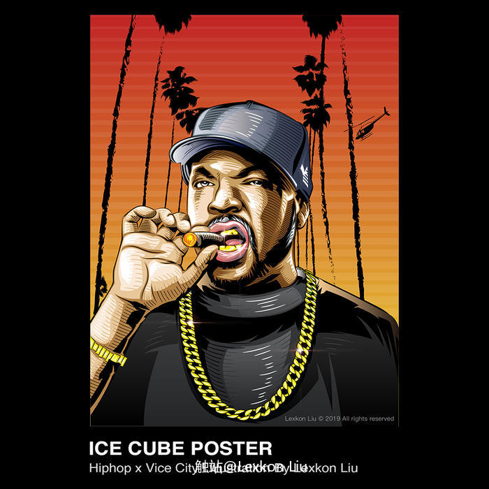 Ice Cube 人物插画创作插画图片壁纸