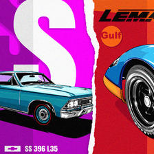 汽车海报 Chevrolet x Porsche 插画设计插画图片壁纸