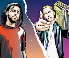 复古人物海报设计 J.Cole x Eminem