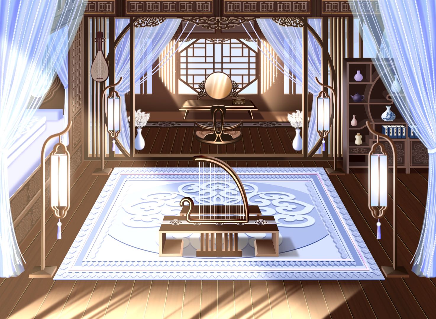 闺房-原创古风场景插画