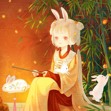 兔子拟人系列～插画图片壁纸