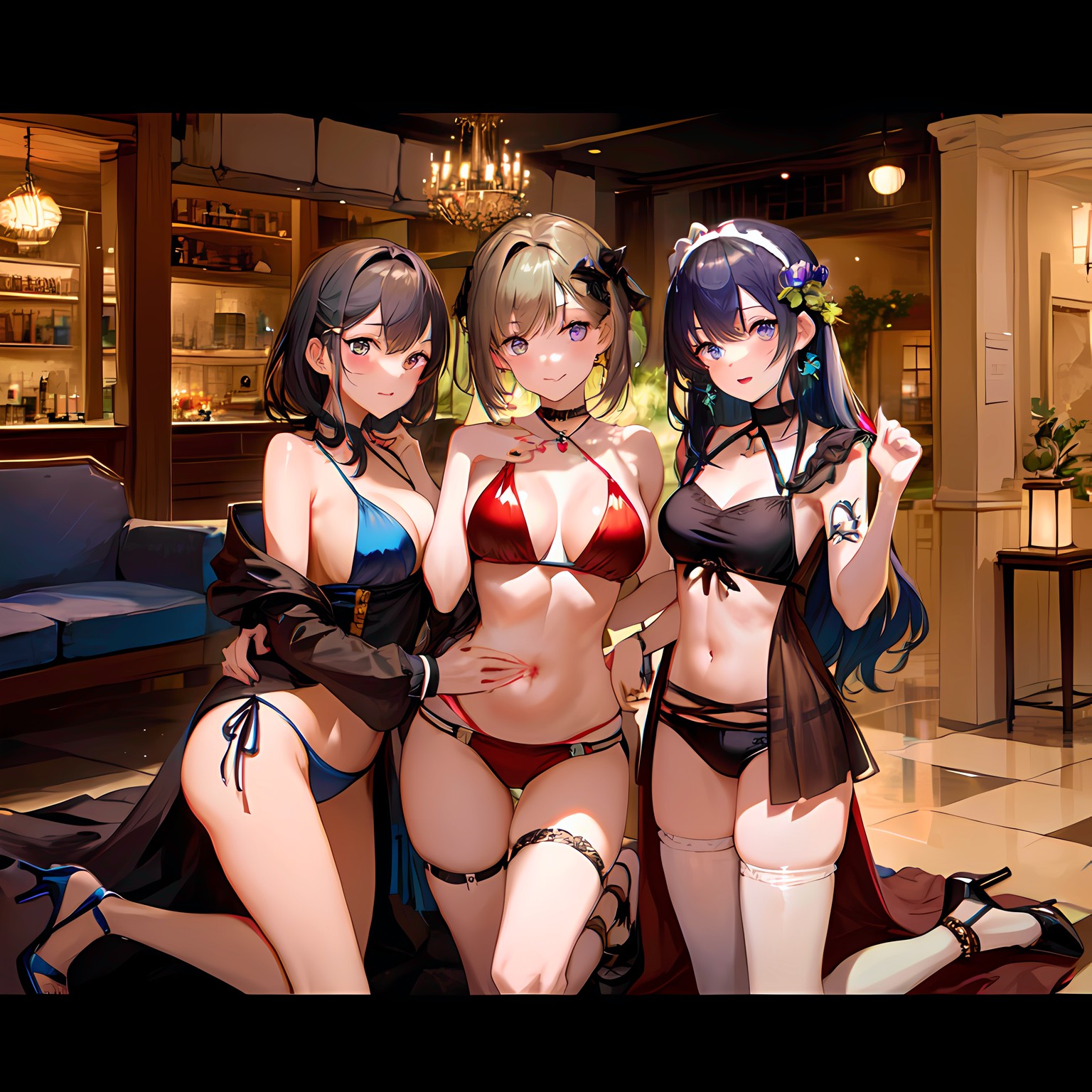 某3位著名日本动作片女演员插画图片壁纸