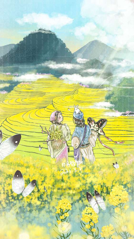 绘画春日|上春山啦！头像同人高清图