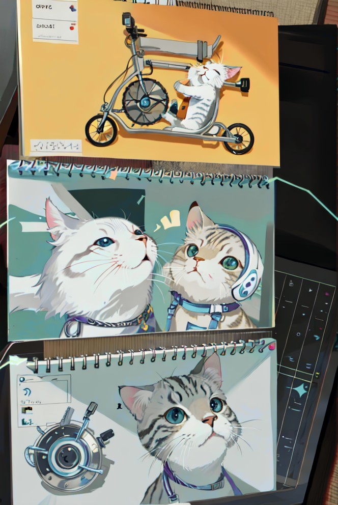 猫咪插画图片壁纸