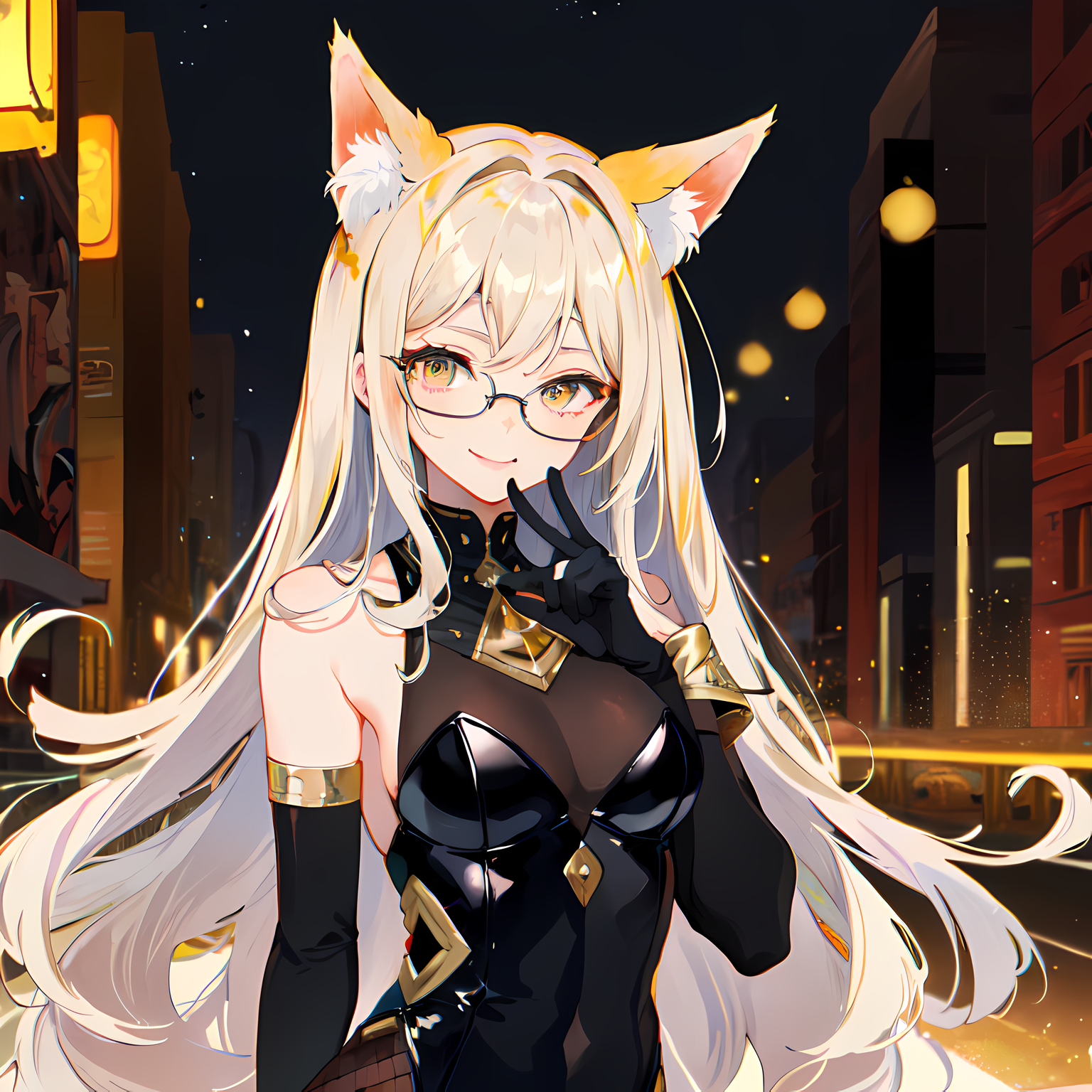 星夜兔女郎插画图片壁纸