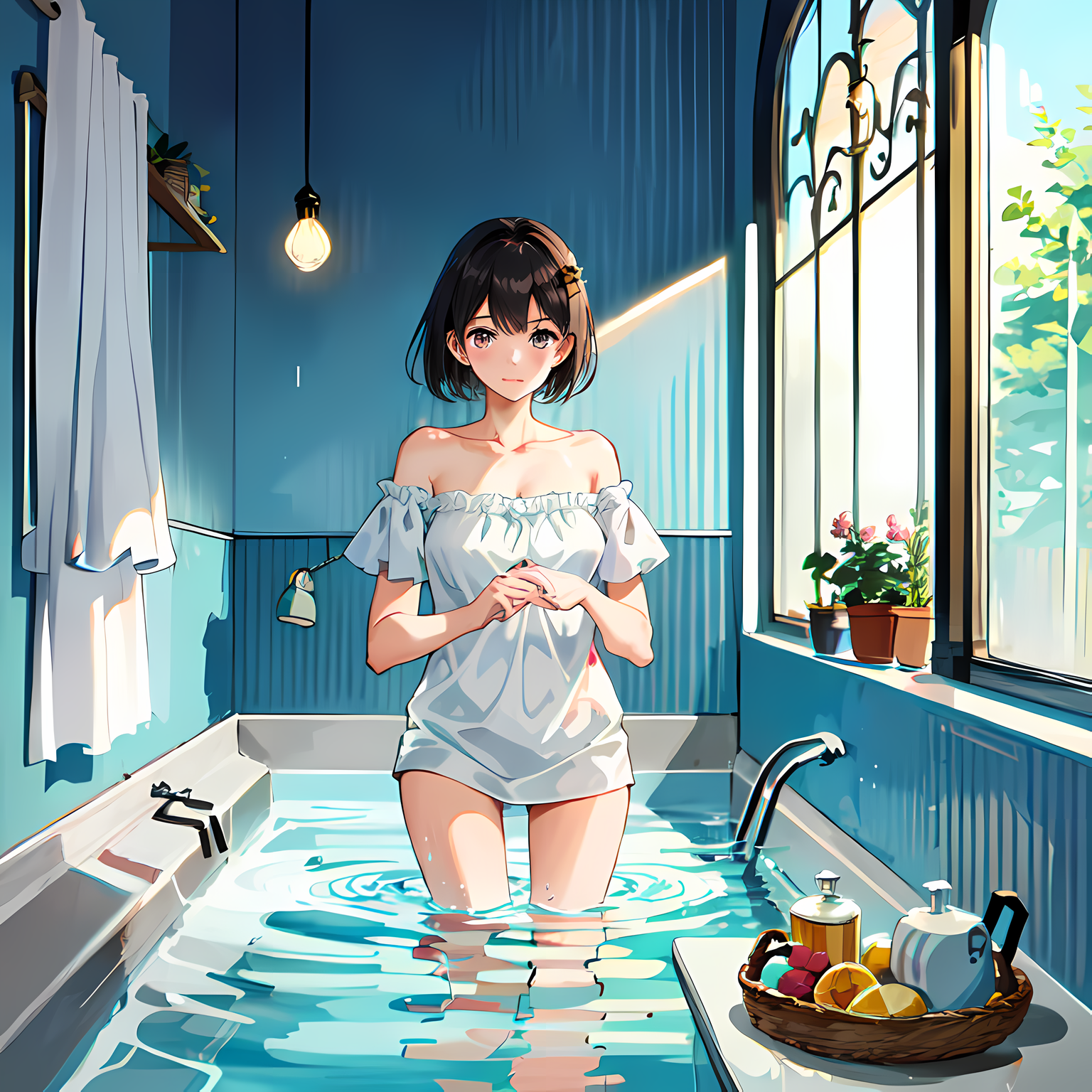 拥抱海洋，与自己为友插画图片壁纸