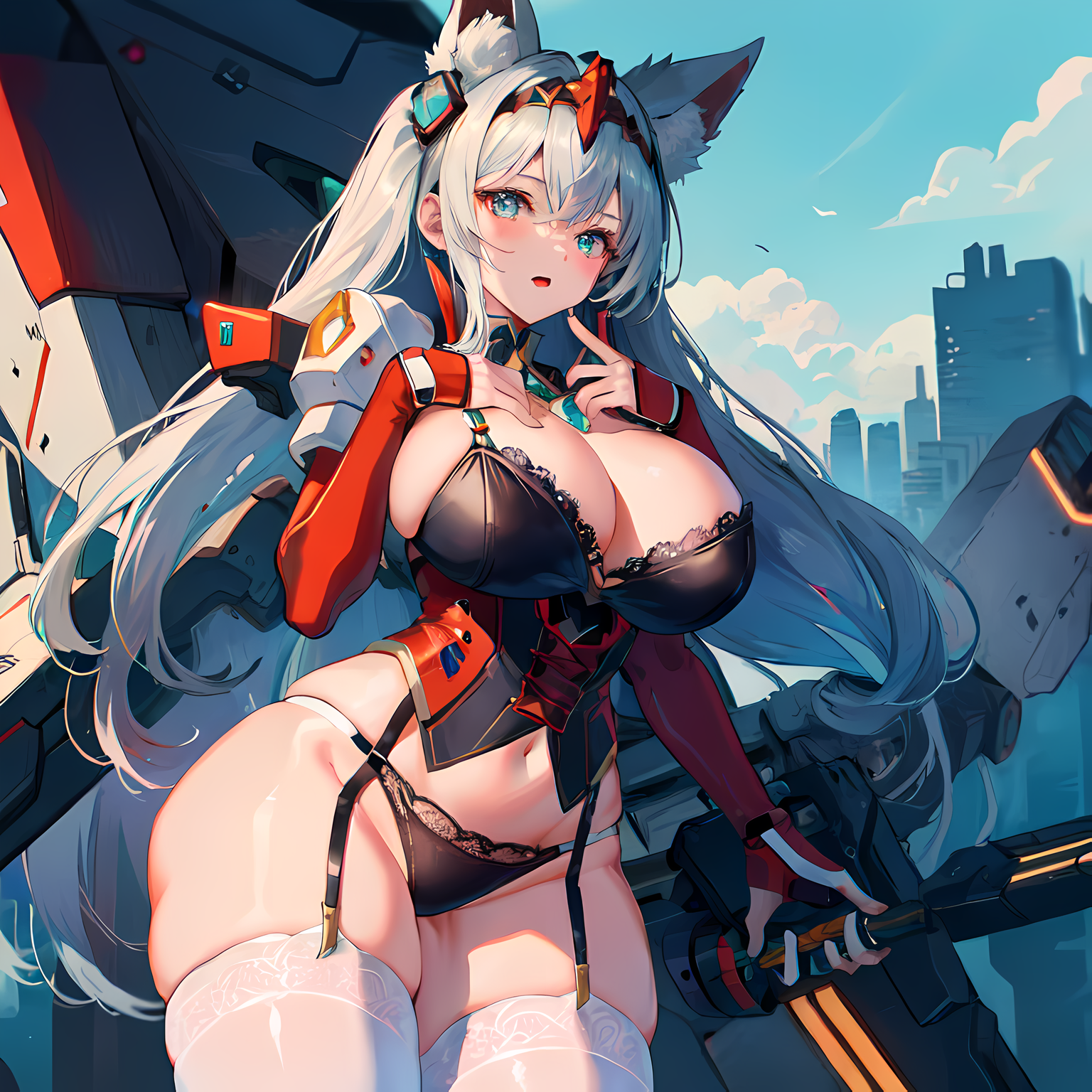 云端初恋美人闲庭信步插画图片壁纸