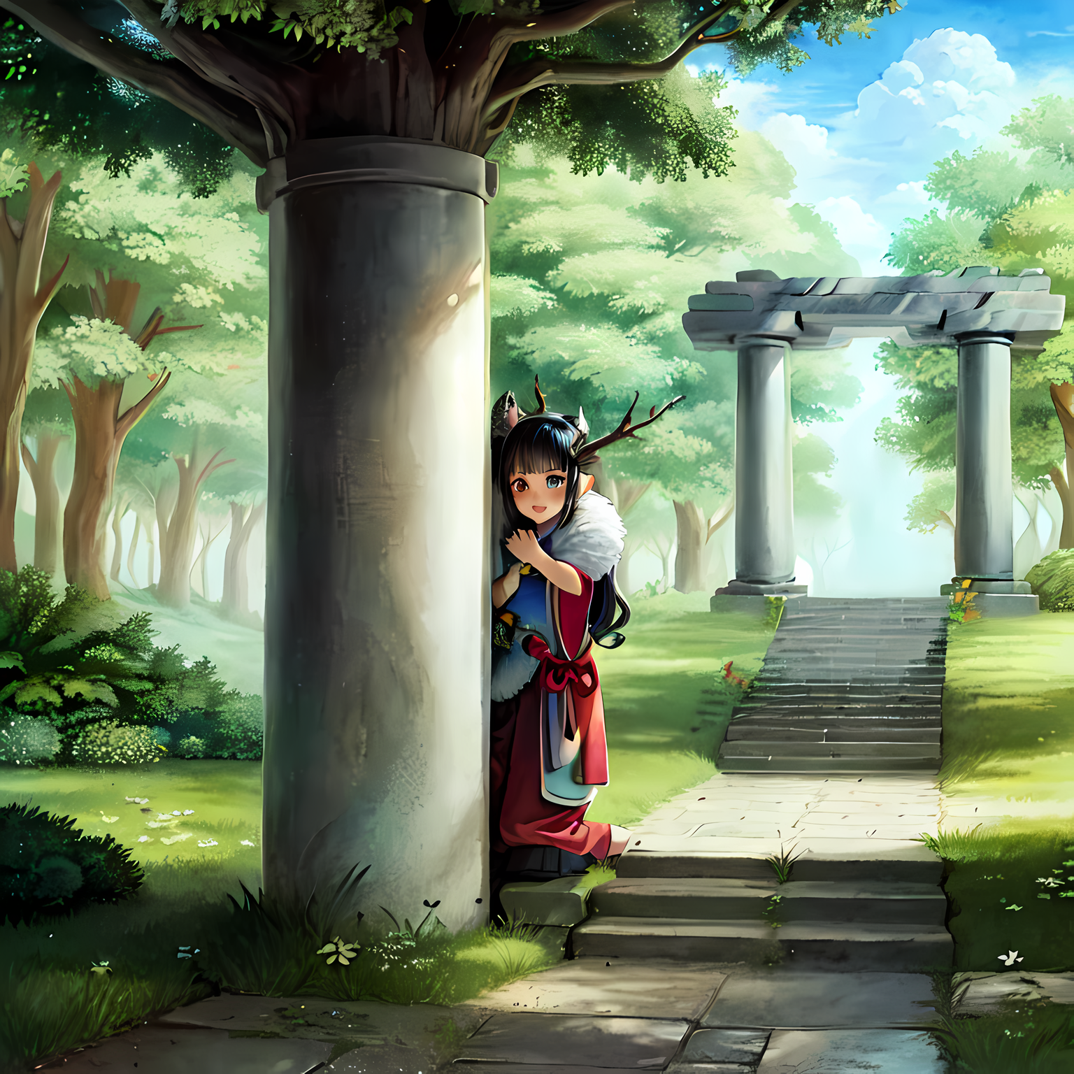 青天下，少女寻路。