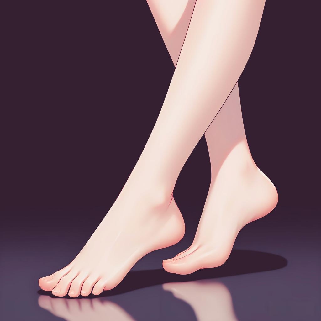 玉足插画图片壁纸