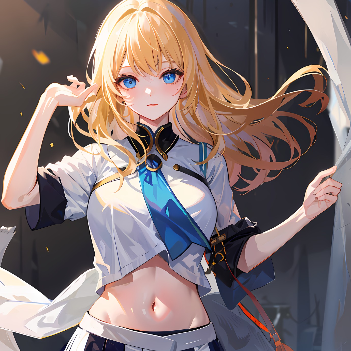 金发少女插画图片壁纸