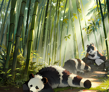 竹林熊猫，天条庆典。