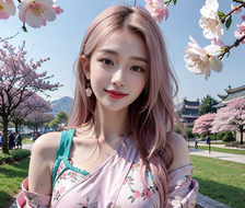 花海公主-真人写实cherry blossoms