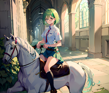 骑行小公主-二次元绿发女孩