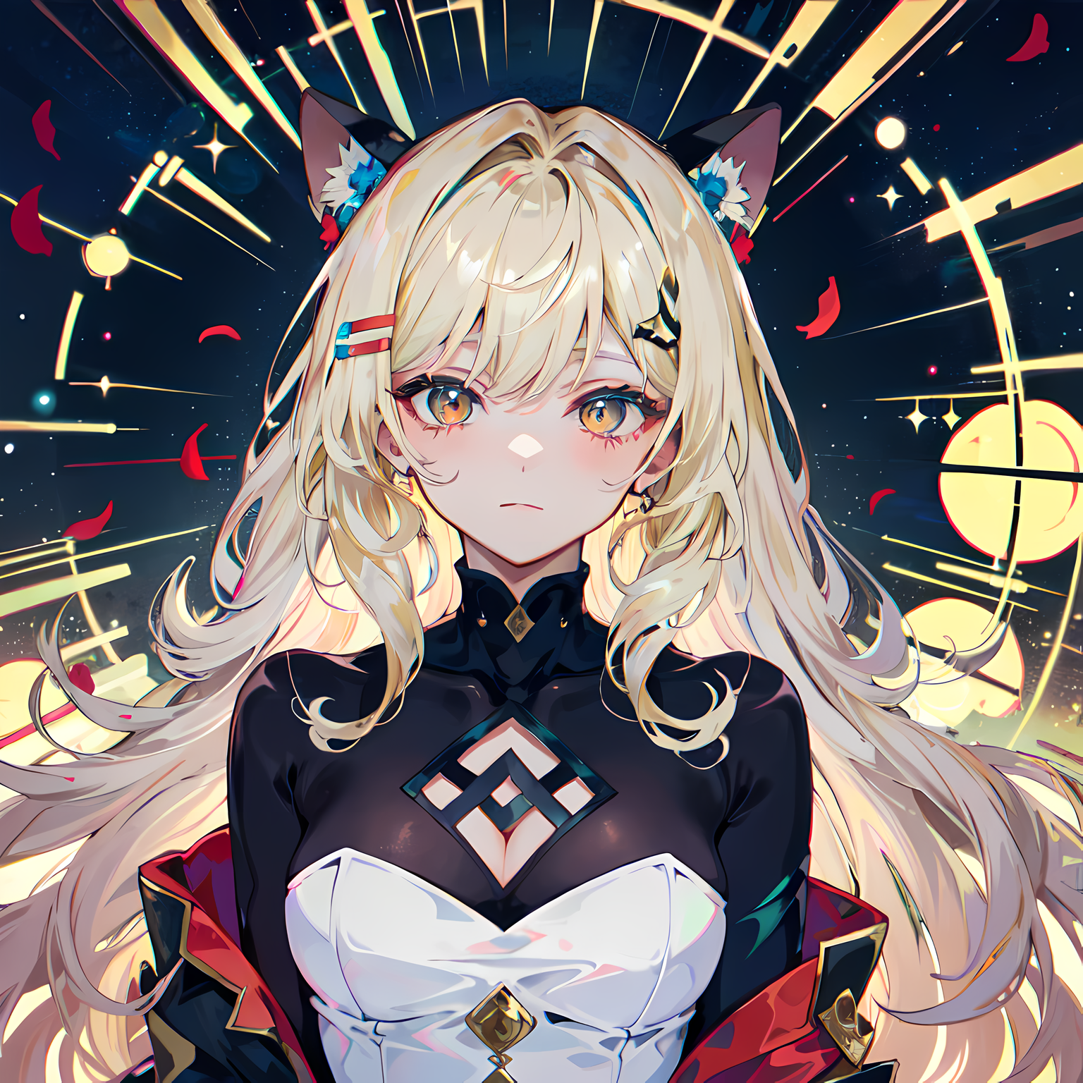 星空少女插画图片壁纸