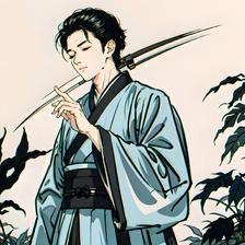 枝干拄琴，玩味日月 - Tanabata Solo插画图片壁纸