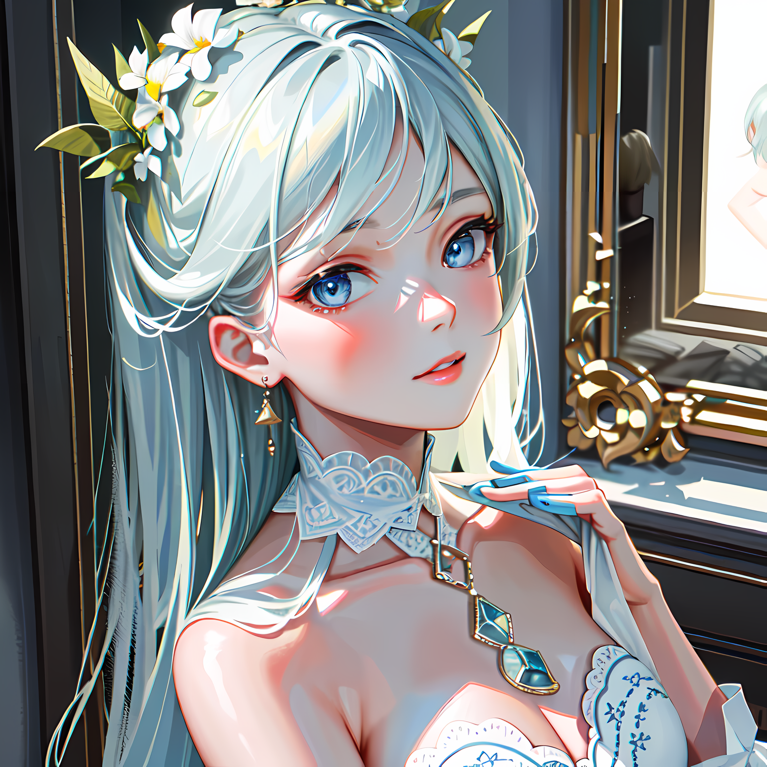 二次元少女花仙子插画图片壁纸