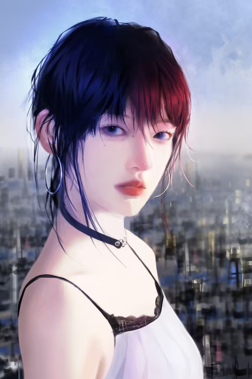 想试试厚涂oc插画图片壁纸
