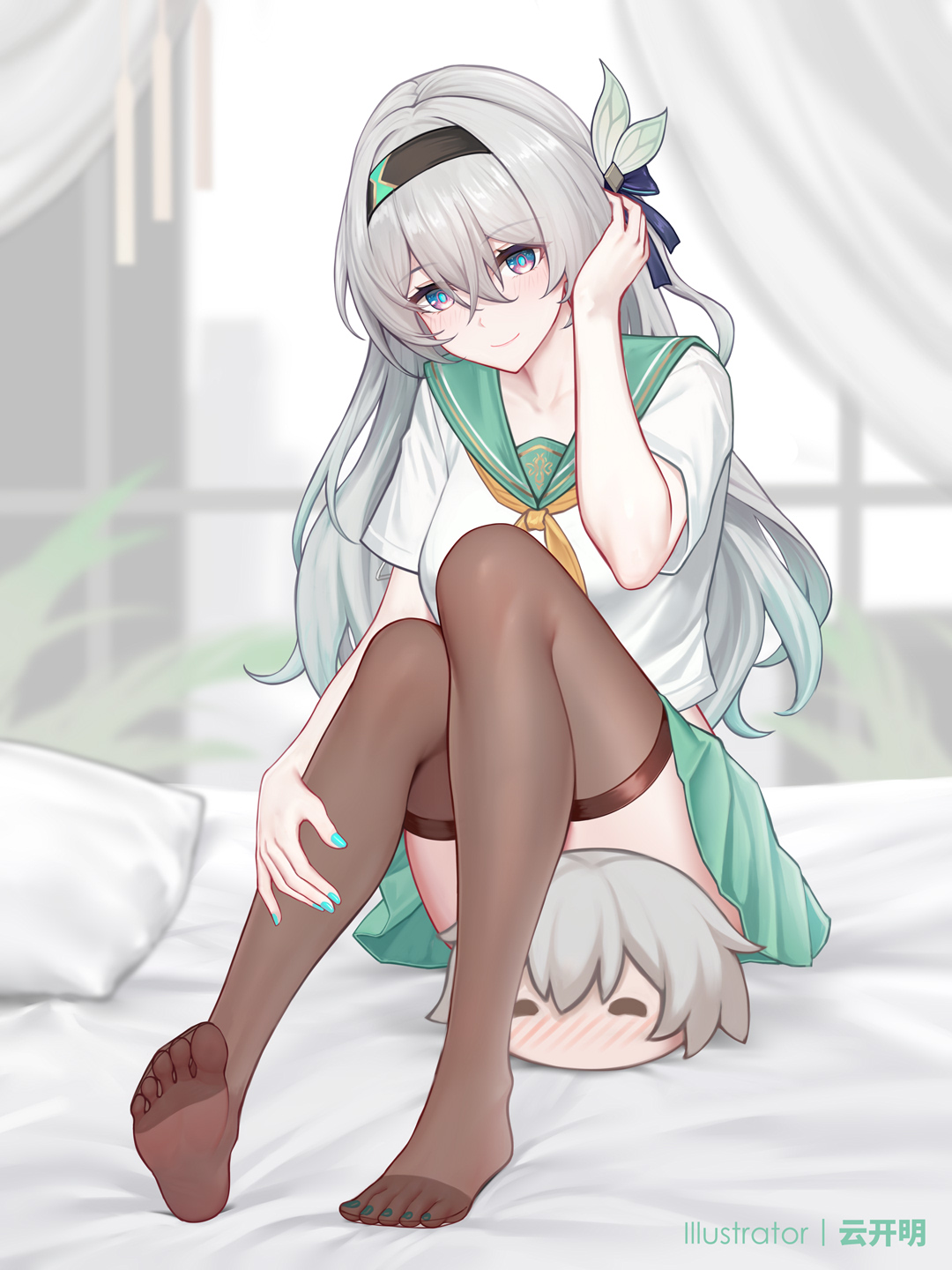 流萤学妹插画图片壁纸