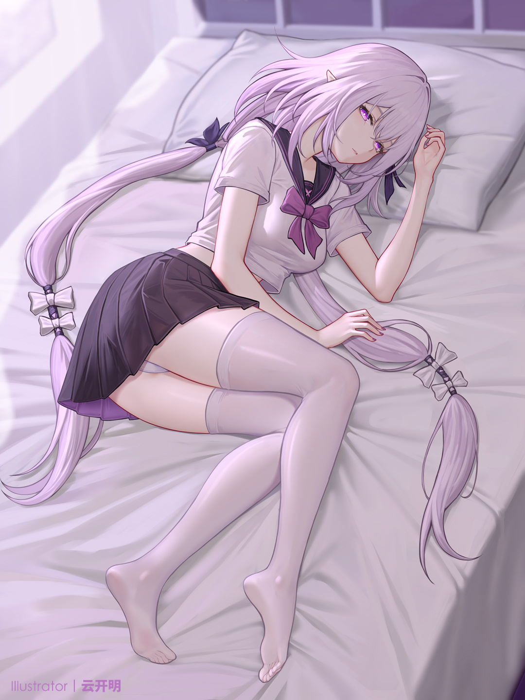 遐蝶JK插画图片壁纸