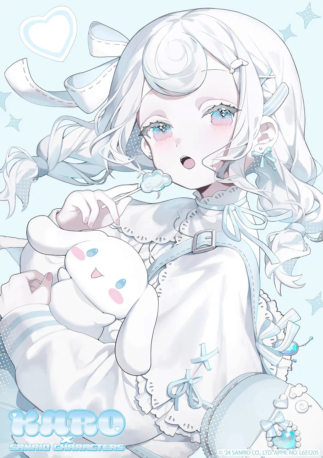 浅调绮梦：夏炉笔下的二次元少女绘卷插画图片壁纸