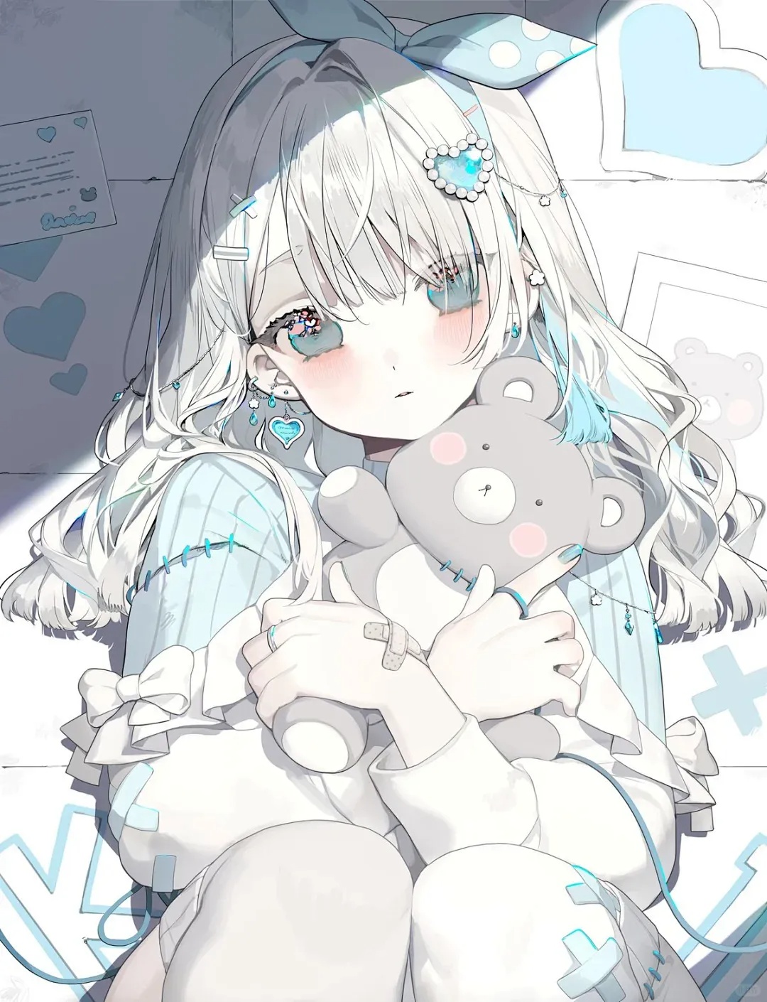 浅调绮梦：夏炉笔下的二次元少女绘卷插画图片壁纸