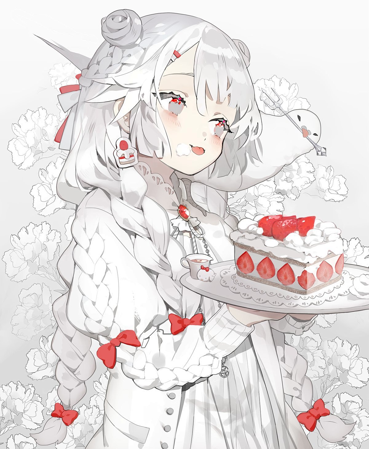 浅调绮梦：夏炉笔下的二次元少女绘卷插画图片壁纸