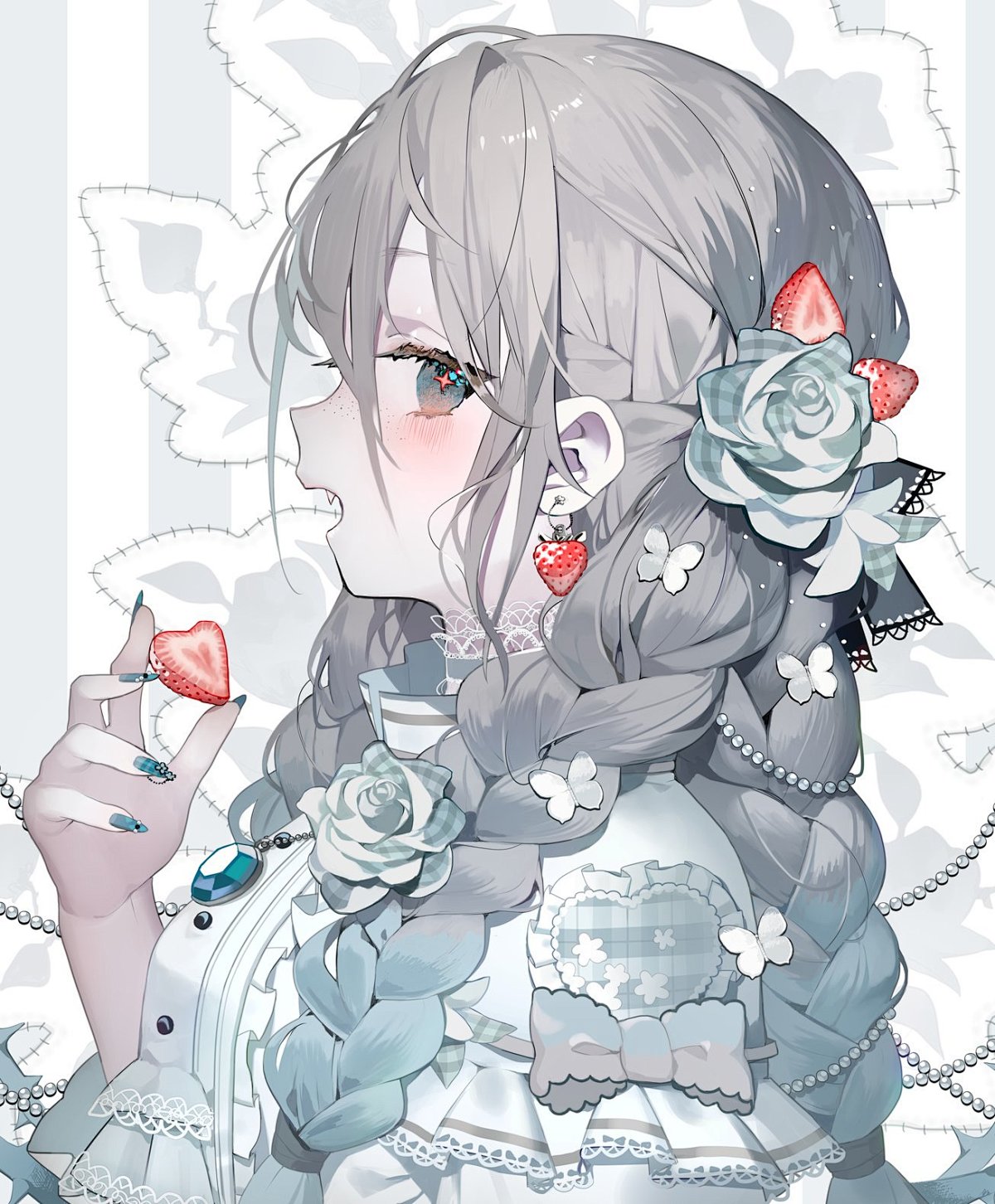 浅调绮梦：夏炉笔下的二次元少女绘卷插画图片壁纸
