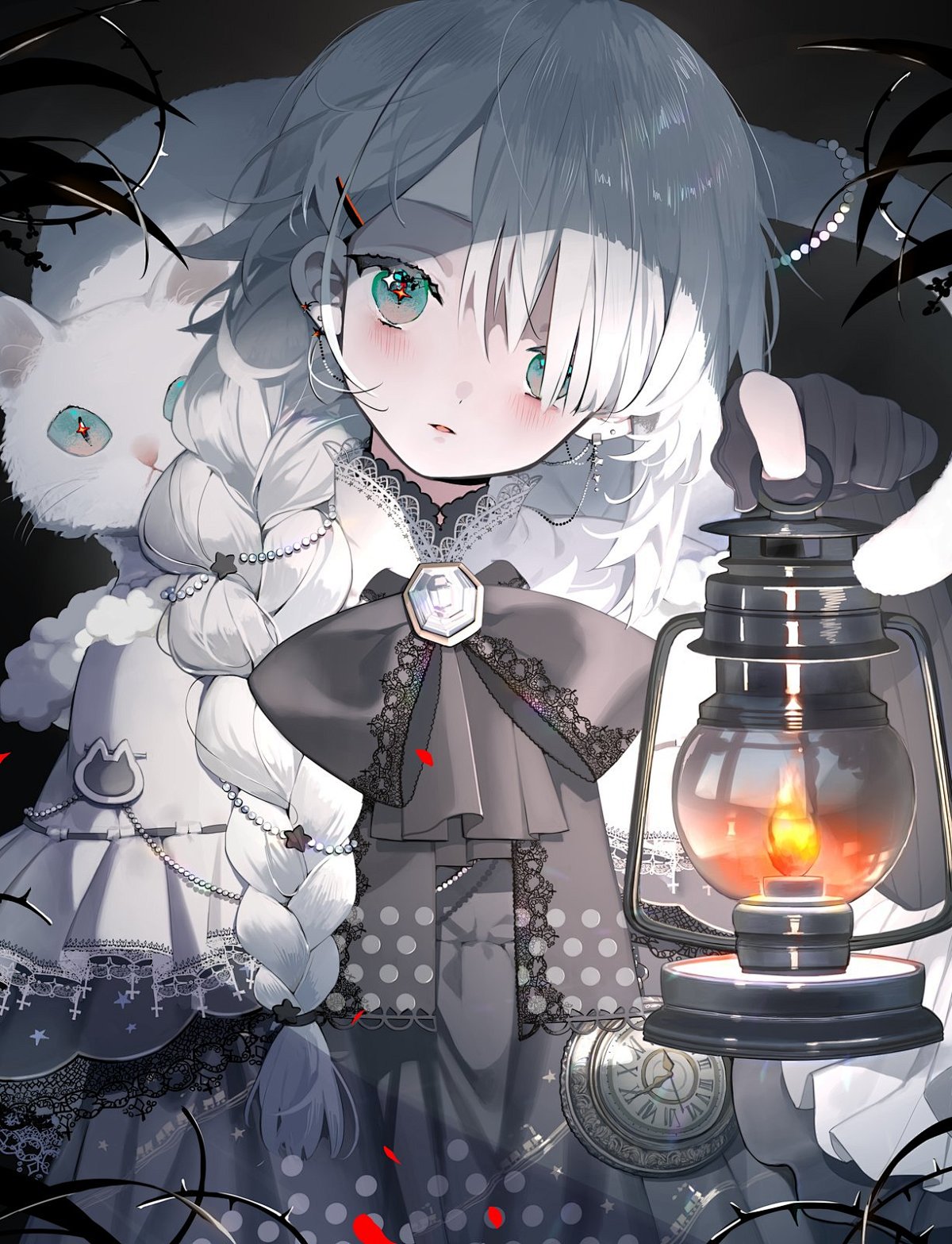 浅调绮梦：夏炉笔下的二次元少女绘卷插画图片壁纸