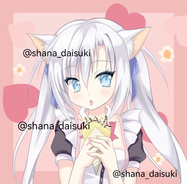 【稿件】双马尾的猫娘，我画的oc头像同人高清图