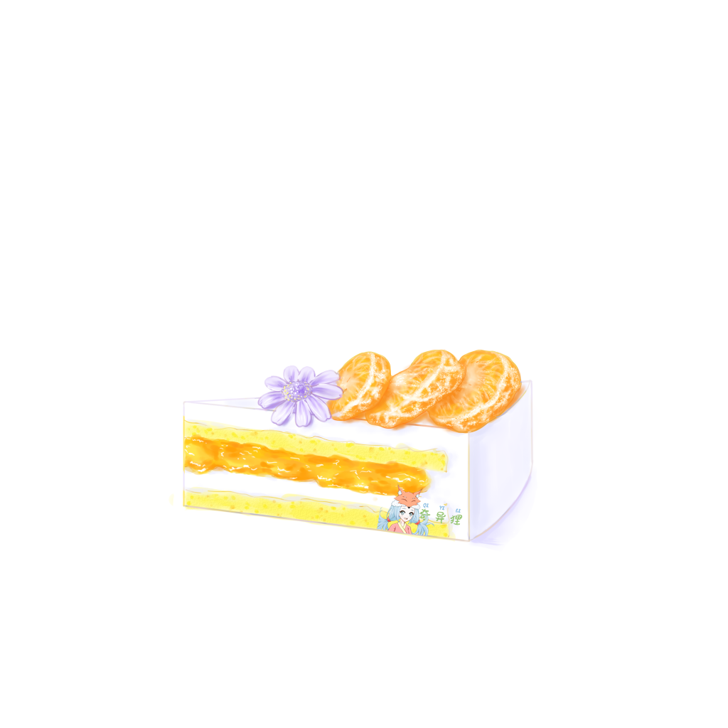 橘子小蛋糕-甜品食物甜品