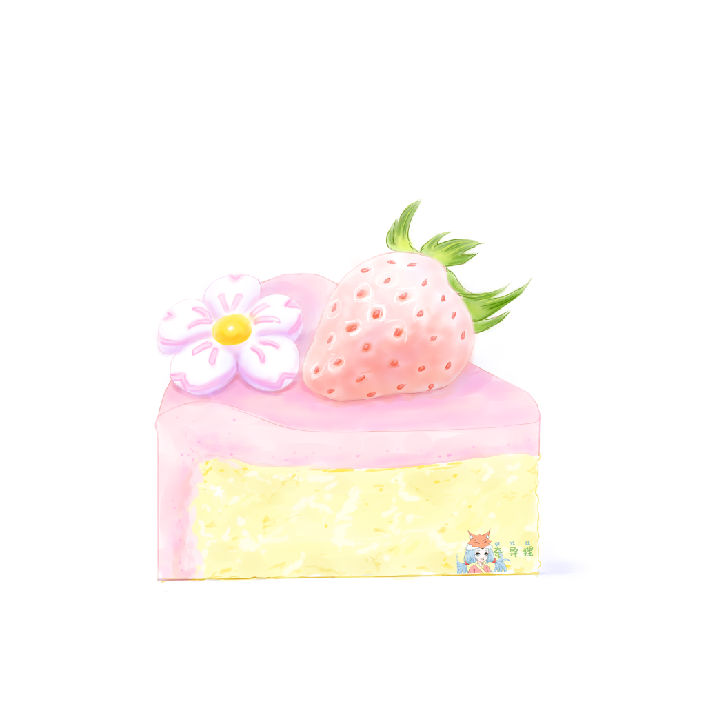 天使草莓酸奶巴斯克蛋糕